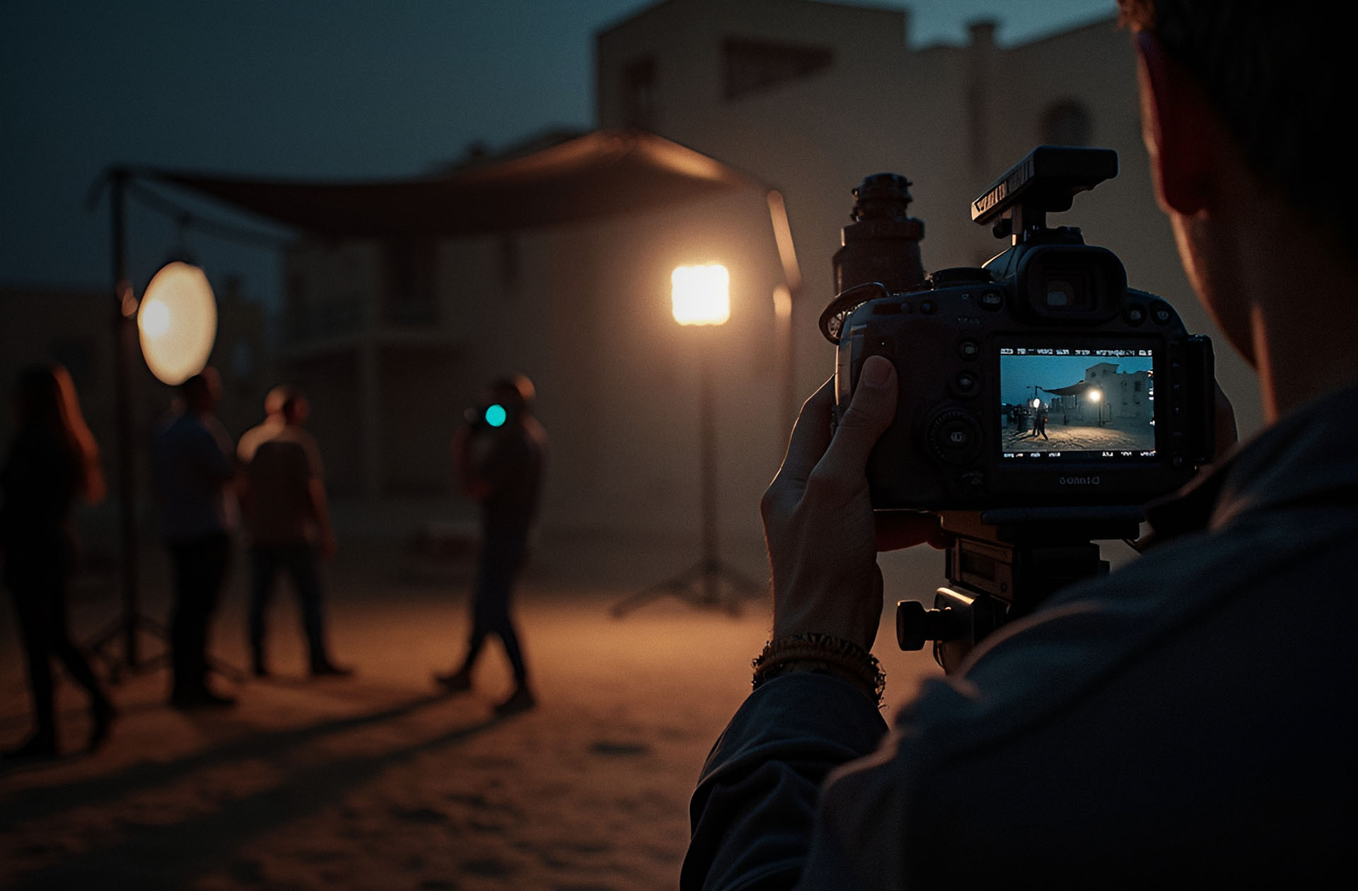 openart-a-camera-facing-a-filming-set-with-some-professional-lights-around-the-fil copy